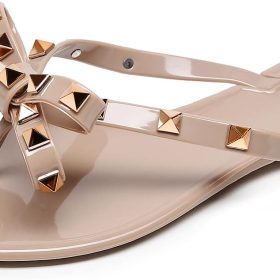 Women's Rhinestone Wedding Sandals, Sparkly Sequin Casual Flat Sandals