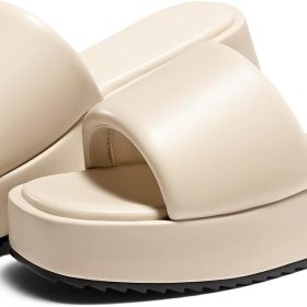 Women's Glitter And Rhinestone Sandals, Slip-On Strappy Flat Sandals