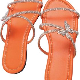 Women's Strappy Flat Sandals, Slides And Thong Sandals