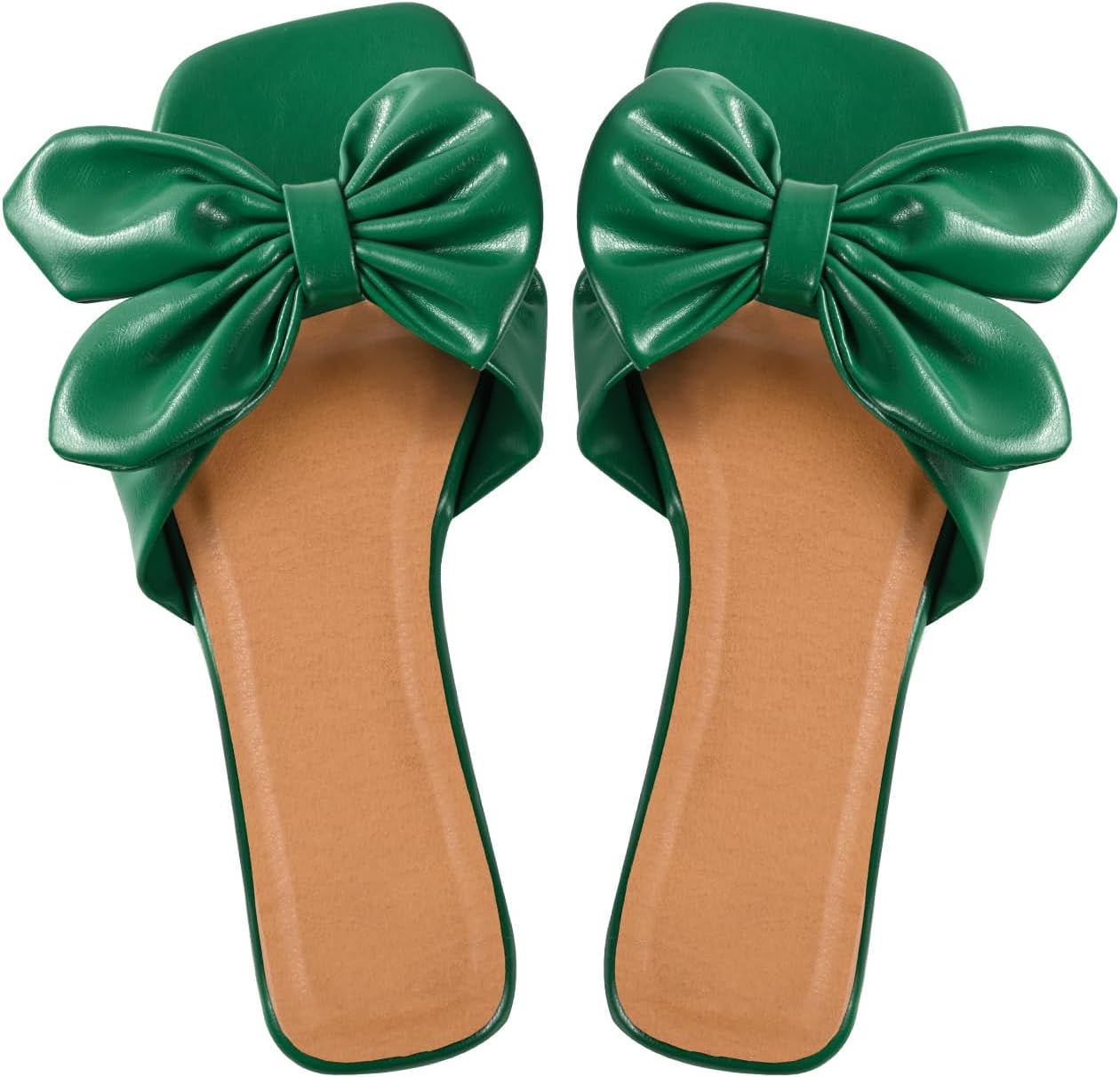 Women's Flat Satin Bow Sandals—Boho-Style Leather Sandals For Casual Summer Vacations