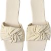 Women's Bow Sandals, Elegant And Cute Square-Toe Flat Slip-On Sandals