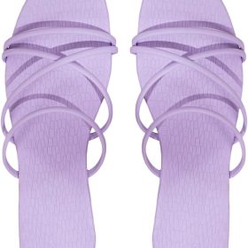 Women's Crisscross Strap Flat Sandals, Open-Toe Summer Casual Slides