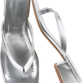 Women's Flat Sandals, Square-Toe Open-Toe Slip-On Slides