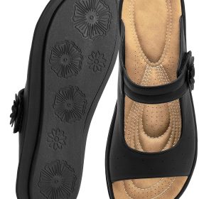 Women's Flat Sandals—Comfortable, Adjustable, Cushioned Slip-Ons For Summer, Ideal For Daily Walks And Vacations