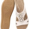 Women's Flat Slides, Comfortable Summer Sandals, Stylish Floral Design
